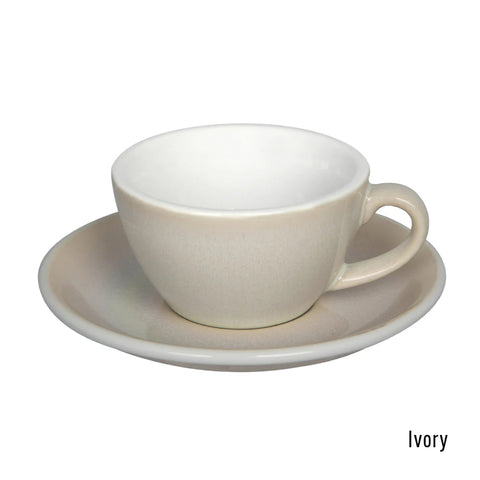 Loveramics Egg Flat White Cup & Saucer 150ml - Ivory