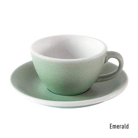 Loveramics Egg Flat White Cup & Saucer 150ml - Emerald