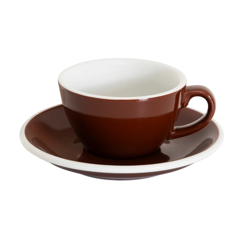 Loveramics Egg Flat White Cup & Saucer 150ml - Brown