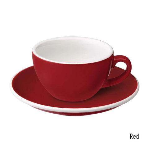 Loveramics Egg Flat White Cup & Saucer 150ml - Red