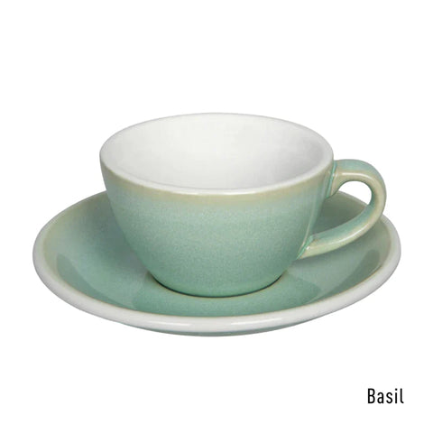 Loveramics Egg Flat White Cup & Saucer 150ml - Basil