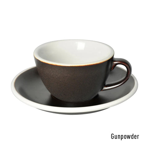 Loveramics Egg Flat White Cup & Saucer 150ml - Gunpowder